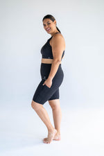 Black Shorts + Sports Bra Two-Piece Set - Anam Activewear